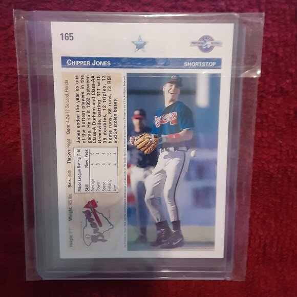 Chipper Jones - 1992 Upper Deck Minor League – Card No. 165 – (Baseball Cards) - Picture 2 of 2